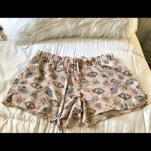 Butterfly pajama shorts